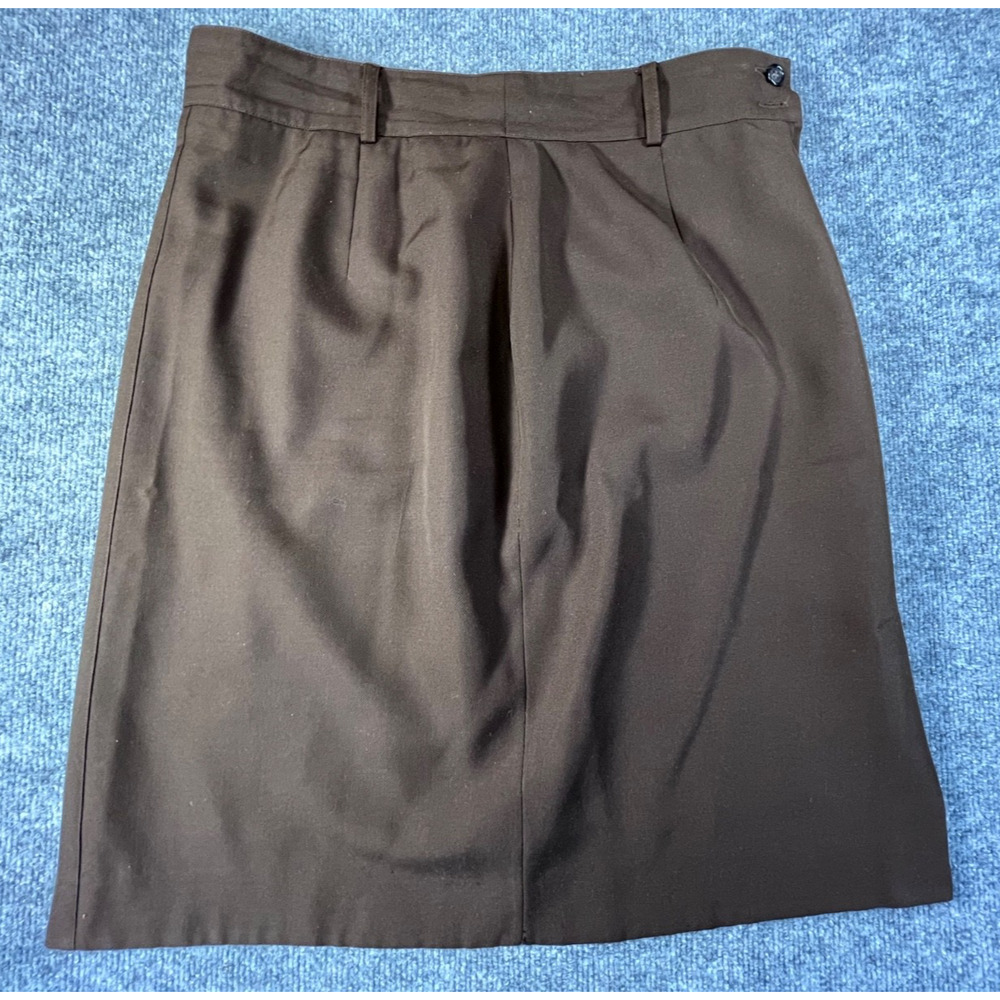 Vintage 70s-80s Mondi Germany Womens Brown Pencil Skirt Lined Office Sz 14